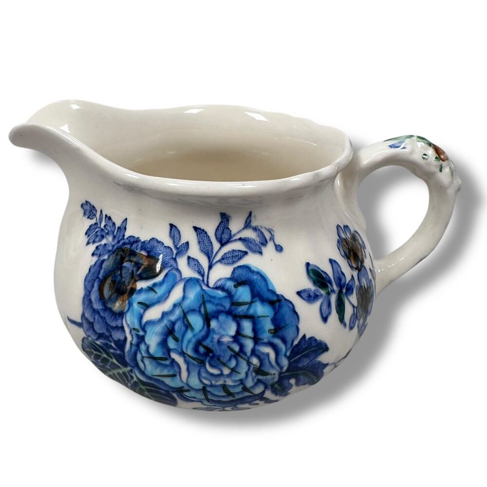 Vintage Mason’s Belvedere Creamer‎ 3" White Floral kitchenware Decorative